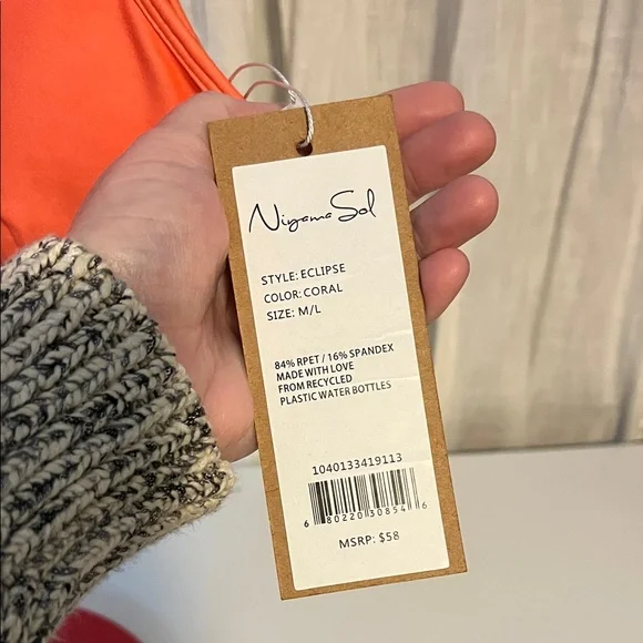 Niyama Sol Eclipse Sports Bra in Coral, Size M/L - Picture 5 of 5